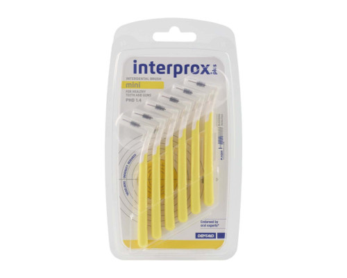 INTERPROX PLUS Щітка міжзубна 2G (жовта) 1.4 мм MINI 6 шт INTERPROX PLUS Щітка міжзубна 2G (жовта) 1.4 мм MINI 6 шт