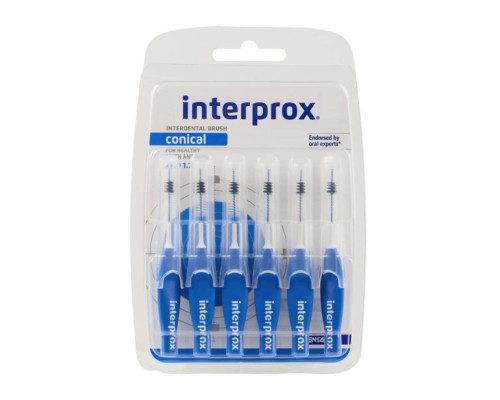 INTERPROX Щітка міжзубна 4G (синя) 1,7 CONICAL 0,8*(3,5-6) мм 6шт INTERPROX Щітка міжзубна 4G (синя) 1,7 CONICAL 0,8*(3,5-6) мм 6шт