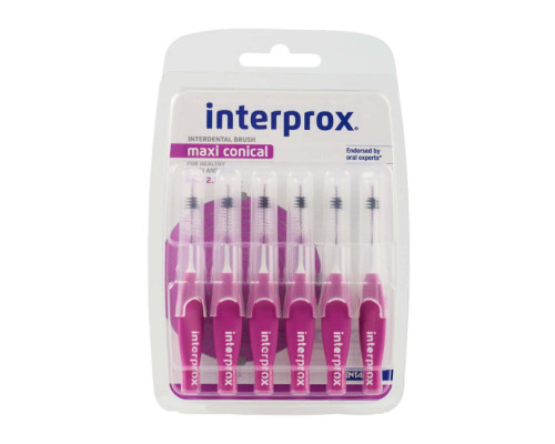 INTERPROX Щітка міжзубна 4G (пурпурна) 2.3 мм MAXIICONICAL 6 шт INTERPROX Щітка міжзубна 4G (пурпурна) 2.3 мм MAXIICONICAL 6 шт