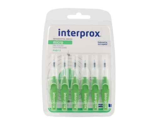 INTERPROX Щітка міжзубна 4G (зелена) 1,1 MICRO 0,56*2,4 мм 6шт INTERPROX Щітка міжзубна 4G (зелена) 1,1 MICRO 0,56*2,4 мм 6шт