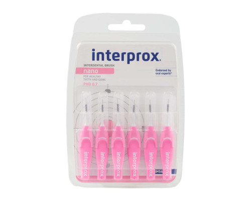 INTERPROX Щітка міжзубна 4G (рожева) 0,7 NANO 0,38*1,9 мм 6шт INTERPROX Щітка міжзубна 4G (рожева) 0,7 NANO 0,38*1,9 мм 6шт