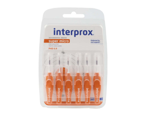INTERPROX Щітка міжзубна 4G (помаранчева) 0,9 SUPER MICRO 0,5*2 мм 6шт INTERPROX Щітка міжзубна 4G (помаранчева) 0,9 SUPER MICRO 0,5*2 мм 6шт