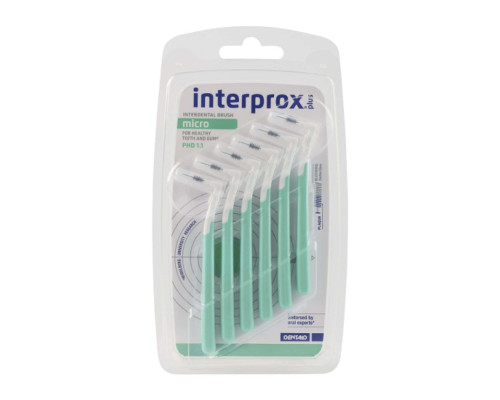 INTERPROX PLUS Щітка міжзубна 2G (зелена) 1,1 мм MICRO 6 шт INTERPROX PLUS Щітка міжзубна 2G (зелена) 1,1 мм MICRO 6 шт
