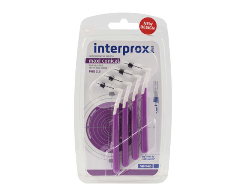 INTERPROX PLUS Щітка міжзубна 2G (пурпурна) 2.3 мм MAXI CONICAL 4 шт INTERPROX PLUS Щітка міжзубна 2G (пурпурна) 2.3 мм MAXI CONICAL 4 шт