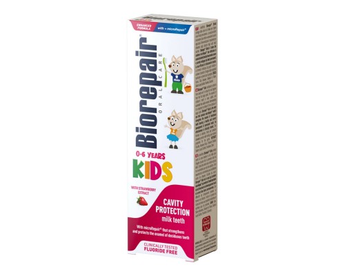 BioRepair Kids Strawberry Зубна паста для дітей 0 - 6 років зі смаком суниці, 50мл