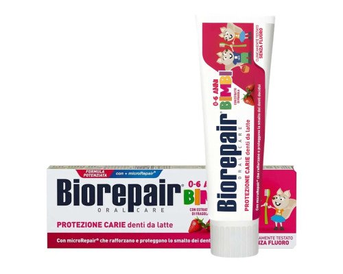 Biorepair Kids зубна паста з екстрактом полуниці для дітей 0-6 років, 50мл