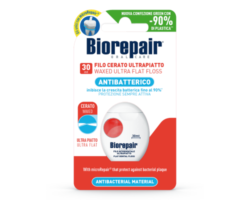 Biorepair Dental Floss Unwaxed ultra-flat Зубна нитка ультраплоска, 30 м