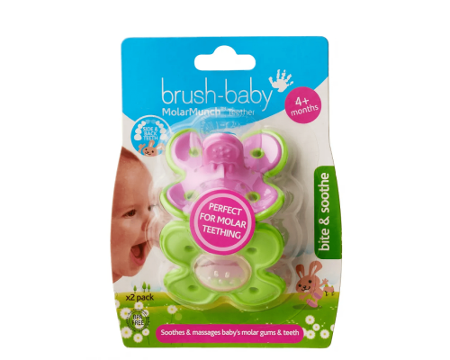 Brush-Baby Прорізувач MolarMunch рожевий та зелений