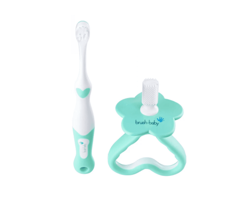 Brush-Baby for babies set: перша зубна щітка + прорізувач (0-18 міс)