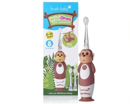 Brush-baby Электрическая зубная щетка WildOnes Monkey (0-10 лет) ОБЕЗЬЯНКА