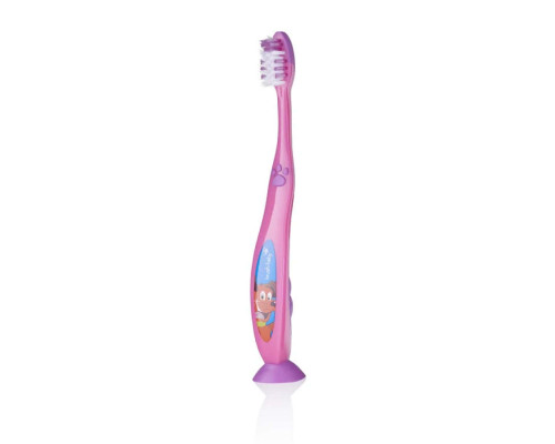 Brush-Baby FlossBrush Pink зубна щітка для дітей від 6 років Brush-Baby FlossBrush Pink зубна щітка для дітей від 6 років