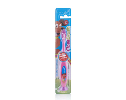 Brush-Baby FlossBrush Pink зубна щітка для дітей від 6 років Brush-Baby FlossBrush Pink зубна щітка для дітей від 6 років