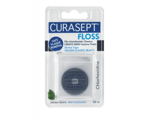 Curasept BLACK + CHX зубна нитка, 50 м