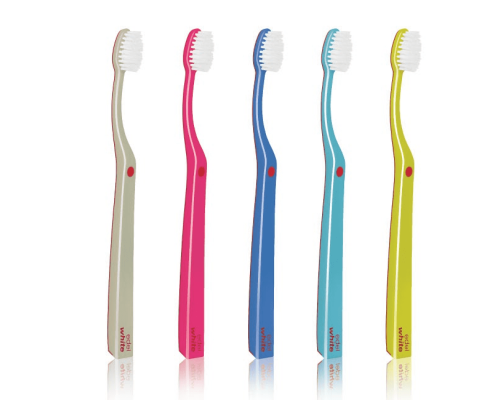 Edel+White зубна щітка-флос у целофановій упаковці, м'яка