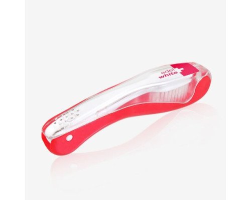 Edel+White Flosserbrush To Go Дорожня зубна щітка, м'яка рожева