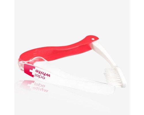 Edel+White Flosserbrush To Go Дорожня зубна щітка, м'яка рожева