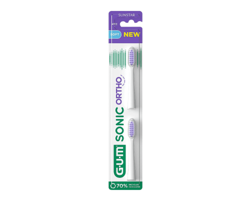 GUM SONIC ORTHO Змінні насадки для звукової зубної щітки 2 шт
