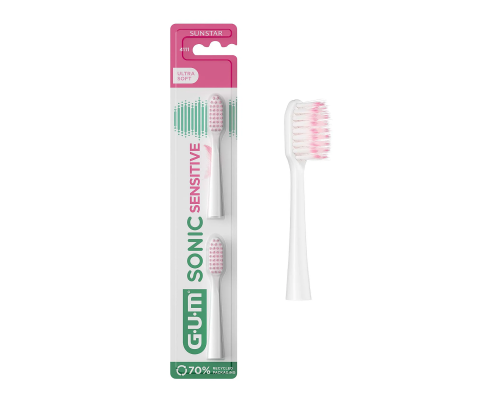GUM SONIC SENSITIVE Змінні насадки для звукової зубної щітки 2 шт