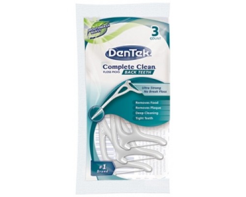 DenTek Комплексне очищення Задні зуби флос-зубочистки, 3 шт