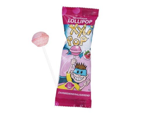 XyliPOP Lolli полуниця льодяник з ксилітом, 1 шт