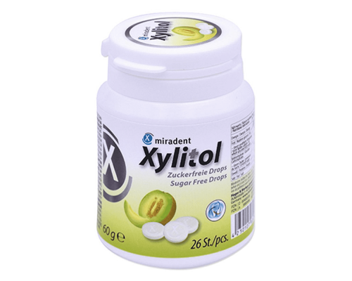 Miradent Xylitol Drops Melon Льодяники з ксилітолом диня, 26 шт (туба)