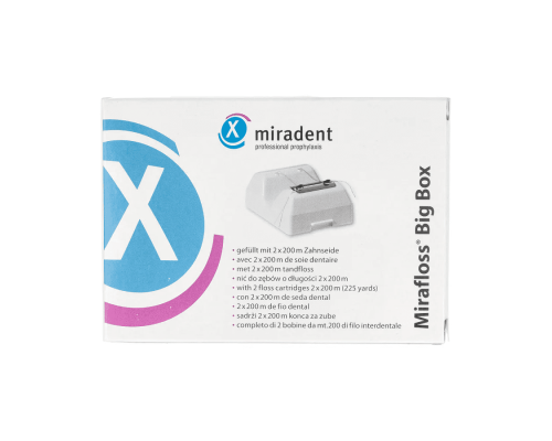 Mirafloss Big Box Зубна нитка в контейнері з дозатором, 2 x 200 м 