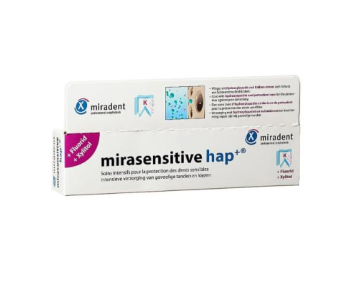 Miradent зубна паста Mirasensitive hap+ для чутливих зубів 50мл Miradent зубна паста Mirasensitive hap+ для чутливих зубів 50мл