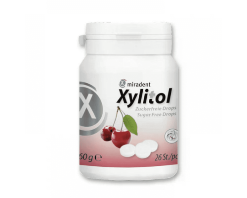 Xylitol Drops Cherry Льодяники з ксилітолом вишня, 26 шт (туба) Xylitol Drops Cherry Льодяники з ксилітолом вишня, 26 шт (туба)
