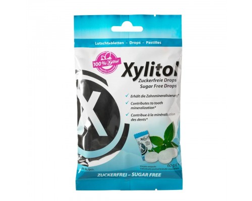 Xylitol Drops Mint Льодяники з ксилітолом м'ята, 26 шт