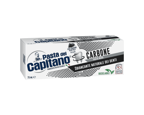 Pasta del Capitano Charcoal Зубна паста з активованим вугіллям 75мл