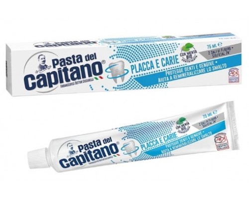 Pasta del Capitano Plaque&Cavities Зубная паста Против кариеса и зубного налета 75 мл