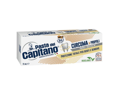 Pasta del Capitano Turmeric & Propolis Зубна паста з куркумою та прополісом, 75 мл