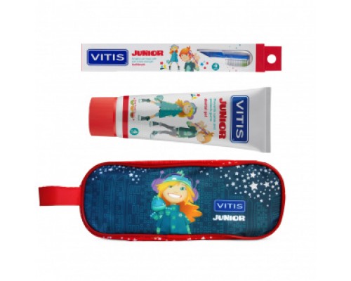 VITIS® Junior Набор: зубная щетка + зубная паста (пенал) для детей от 6 лет