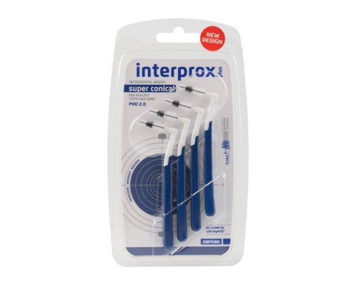 INTERPROX PLUS Щітка міжзубна 2G (темно-синя) 2.0 мм SUPER CONICAL 4 шт