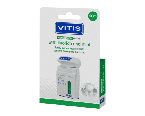 VITIS Dental Tape зубна стрічка широка, 50 м VITIS Dental Tape зубна стрічка широка, 50 м