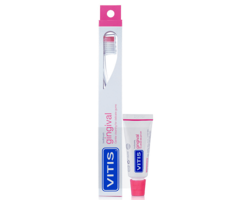 VITIS GINGIVAL зубна щітка м'яка + зубна паста 15мл VITIS GINGIVAL зубна щітка м'яка + зубна паста 15мл