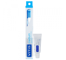 VITIS MEDIUM зубна щітка середня + VITIS WHITENING Toothpaste 15 мл