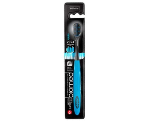 Biomed Black Medium зубна щітка середня (блакитна) Biomed Black Medium зубна щітка середня (блакитна)