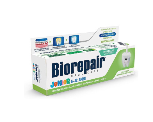 BioRepair Junior М'ята Зубна паста, 75 мл BioRepair Junior М'ята Зубна паста, 75 мл