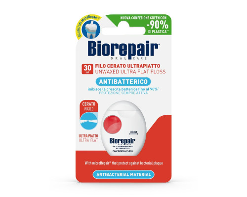 BioRepair Unwaxed ultra-flat Dental Floss Зубна нитка ультраплоска, 30 м BioRepair Unwaxed ultra-flat Dental Floss Зубна нитка ультраплоска, 30 м