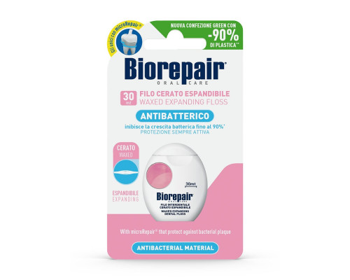BioRepair Waxed Expanding Dental Floss Зубна нитка, що розширюється, 30 м BioRepair Waxed Expanding Dental Floss Зубна нитка, що розширюється, 30 м