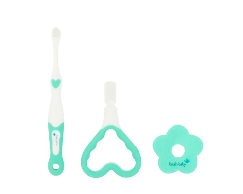 Brush-Baby for babies set: перша зубна щітка + прорізувач (0-18 міс) Brush-Baby for babies set: перша зубна щітка + прорізувач (0-18 міс)