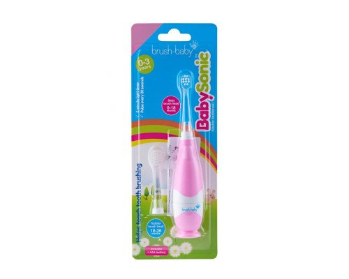 Brush-Baby BabySonic Electric Електрична зубна щітка від 0 до 3 років рожева Brush-Baby BabySonic Electric Електрична зубна щітка від 0 до 3 років рожева