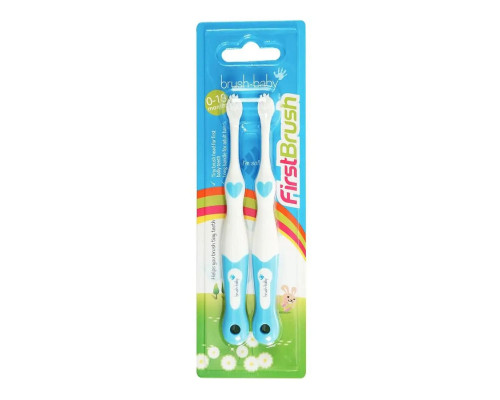 Brush-Baby FirstBrus Double Pack Blue (0-18 міс) Brush-Baby FirstBrus Double Pack Blue (0-18 міс)