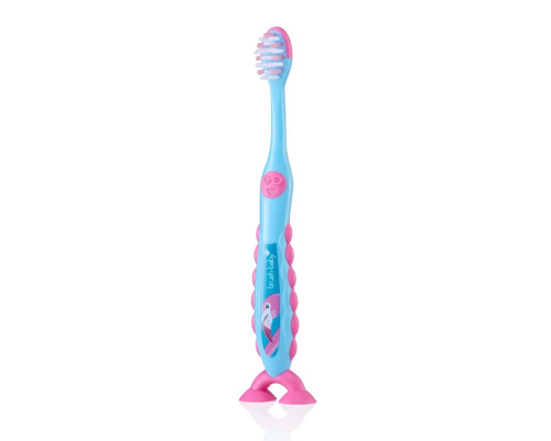 Brush-Baby зубна щітка FlossBrush (3-6 років) Фламінго на ніжці-липучці (подвійна упаковка) Brush-Baby зубна щітка FlossBrush (3-6 років) Фламінго на ніжці-липучці (подвійна упаковка)