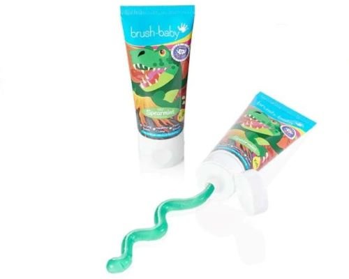 Brush-Baby Kids Mild Spearmint Dinosaur Зубна паста для дітей віком від 3 років Лагідна м'ята Діно, 50мл Brush-Baby Kids Mild Spearmint Dinosaur Зубна паста для дітей віком від 3 років Лагідна м'ята Діно, 50мл