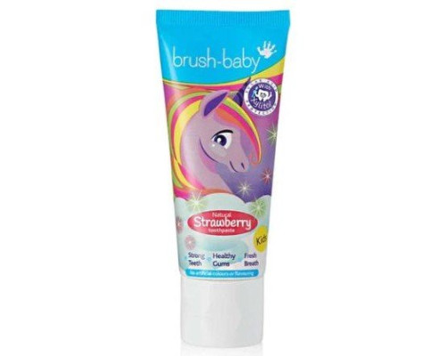 Brush-Baby Kids Natural Strawberry Зубна паста для дітей від 3 років Полуниця, 50мл Brush-Baby Kids Natural Strawberry Зубна паста для дітей від 3 років Полуниця, 50мл
