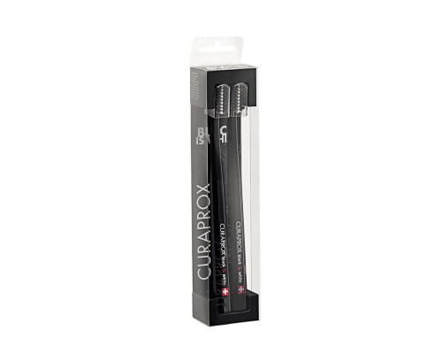 Curaprox Duo Black набір зубних щіток 5460 чорна/чорна (2шт) Curaprox Duo Black набір зубних щіток 5460 чорна/чорна (2шт)
