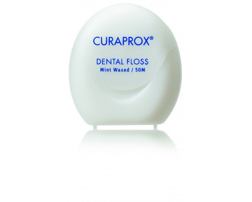 Curaprox Нитка міжзубна вощена з ароматом м'яти, 50м