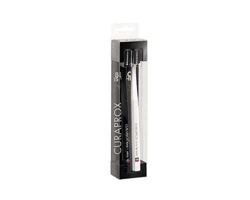 Curaprox WHITE IS BLACK набір ультрам'яких зубних щіток CS 5460 (біла+чорна) Curaprox WHITE IS BLACK набір ультрам'яких зубних щіток CS 5460 (біла+чорна)